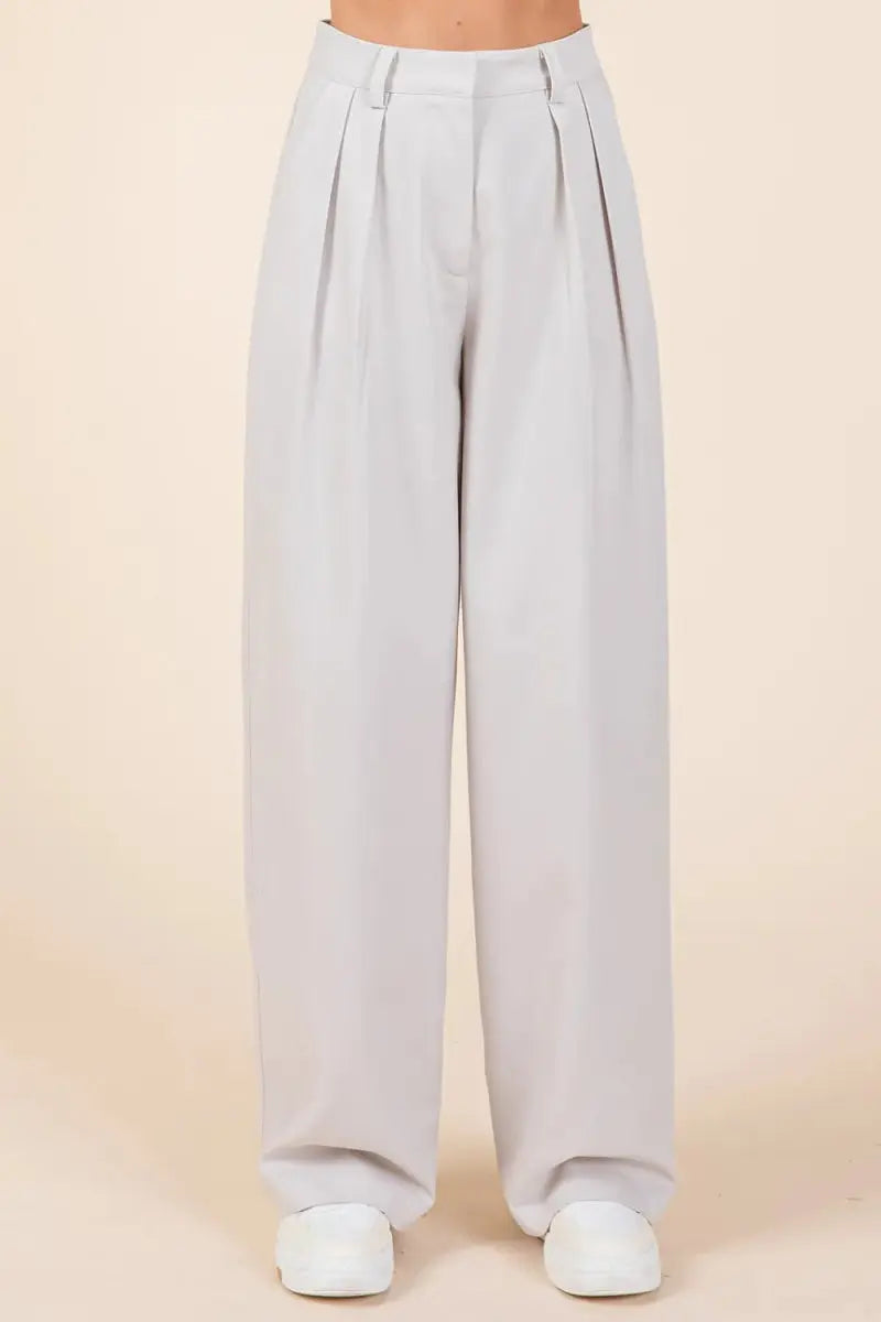 Mittoshop Pintuck Detail High Rise Pants for Women - Love Salve
